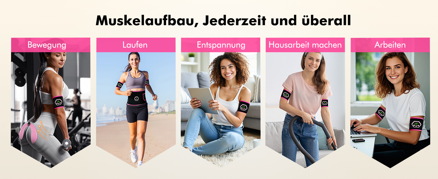 Електричний тренажер EMS для пресу та всього тіла, 6 режимів, 19 інтенсивностей