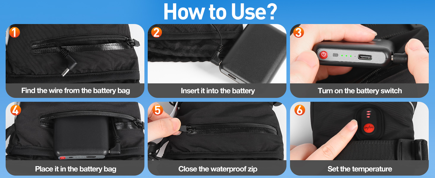 Обогревні рукавички DeeprBetter для жінок та чоловіків, 5000mAh, водонепроникні, з 3 рівнями нагріву, сенсорний екран, для мотоцикла, гірськолижного спорту та велосипеда