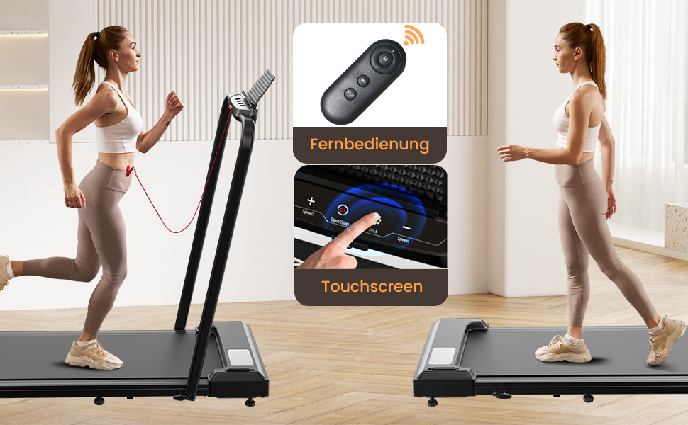 Біговий доріжка для дому складний 2 в 1, Walking Pad з регульованим столом, 1-10 км/год, LED-дисплеєм, пульт дистанційного керування, 2.5 PS, 120 кг, з підлокітниками