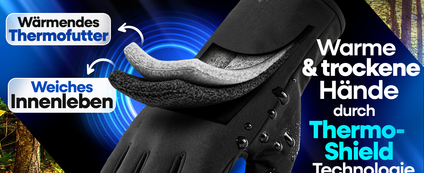 Велосипедні рукавички Nextcover® Winter з ThermoShield 2.0 для чоловіків та жінок, розмір S-XXL. Теплі та водонепроникні зимові рукавички для велосипеда.