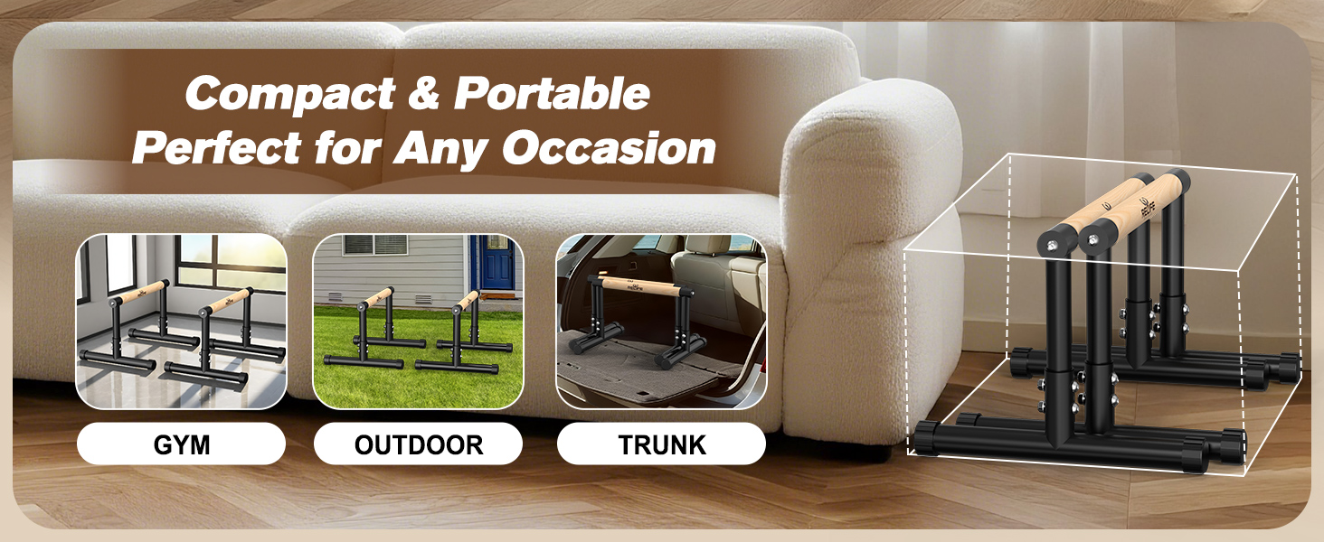 Стойка для віджимань та підтягувань RELIFE Calisthenics Black-3. Регульована висота, для занять вдома та в залі.