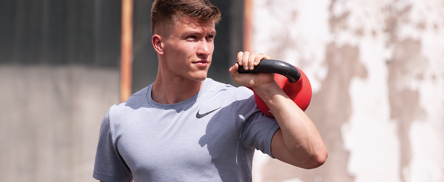 Гиря Sport-Tec 6 кг, сіра – для фітнесу, бодібілдингу, тренувань