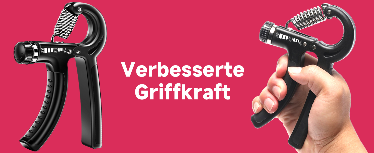 FitBeast Тренажер для рук та пальців, набір 5 шт. - регульований тренажер, тренажер для пальців, підтримка зап'ястя, кільце для тренувань та зняття стресу, чорний