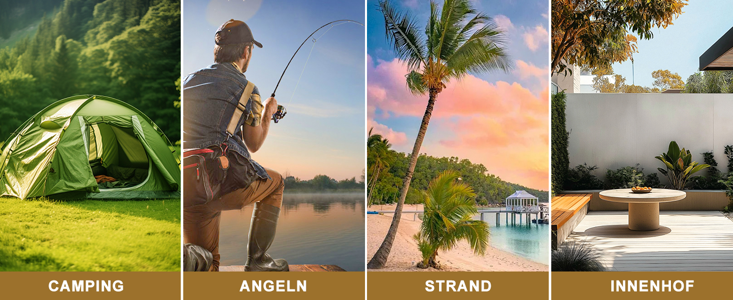 Складний туристичний стілець IEEILULU з високою спинкою, 130 кг, з кишенями, для кемпінгу, риболовлі, пікніка (колір: коричневий)