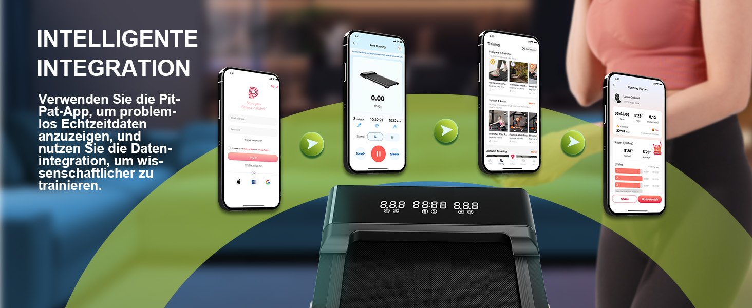 Walking Pad Superun –Бігова доріжка для дому з нахилом, 3.0 PS, з додатком та пультом – до 136 кг, чорний
