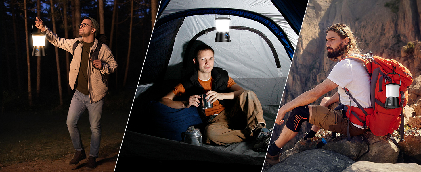 LED кемпінговий ліхтар Blukar: 2000 люмен, портативний, перезаряджається, 5 режимів, 8+ годин роботи, для кемпінгу та надзвичайних ситуацій