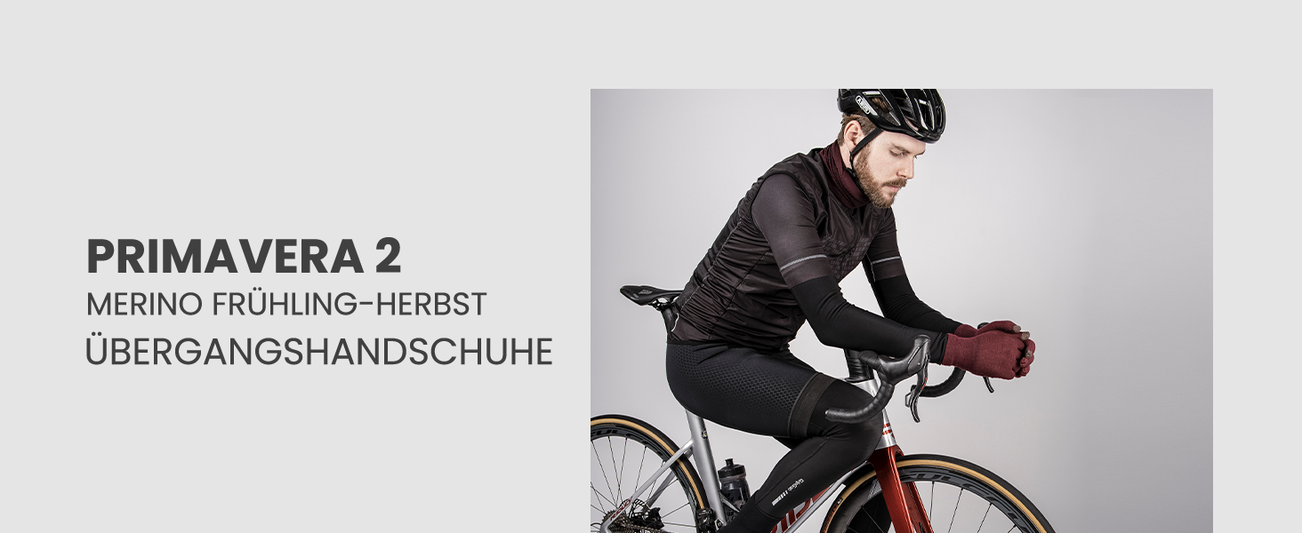 Велосипедні рукавички GripGrab Primavera 2 Merino з термоматеріалом та сенсорним екраном, XL/XXL, темно-червоні