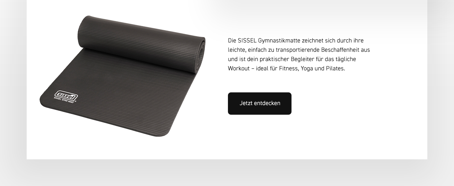 Килимок для фітнесу та йоги SISSEL® 1,5 см | Не слизький, безпечний для шкіри | З оптимальною амортизацією | Легко згортається | Розміри: 180x60 см, Антрацит