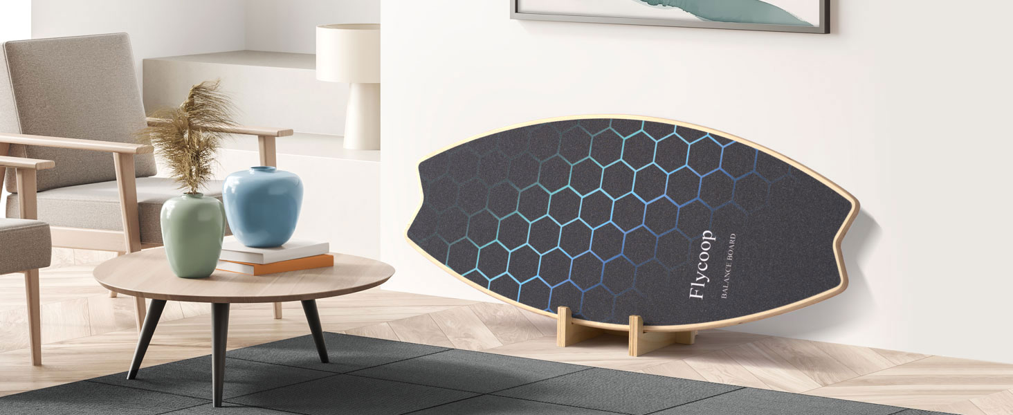 Балансборд Flycoop для дорослих з роликом, м'ячем та килимком - балансування та розвиток координації