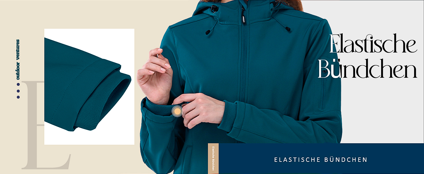 Жіноча водонепроникна мембранна куртка Outdoor Ventures Softshell — дихаюча вітрозахисна функціональна куртка з капюшоном, XL, чорна