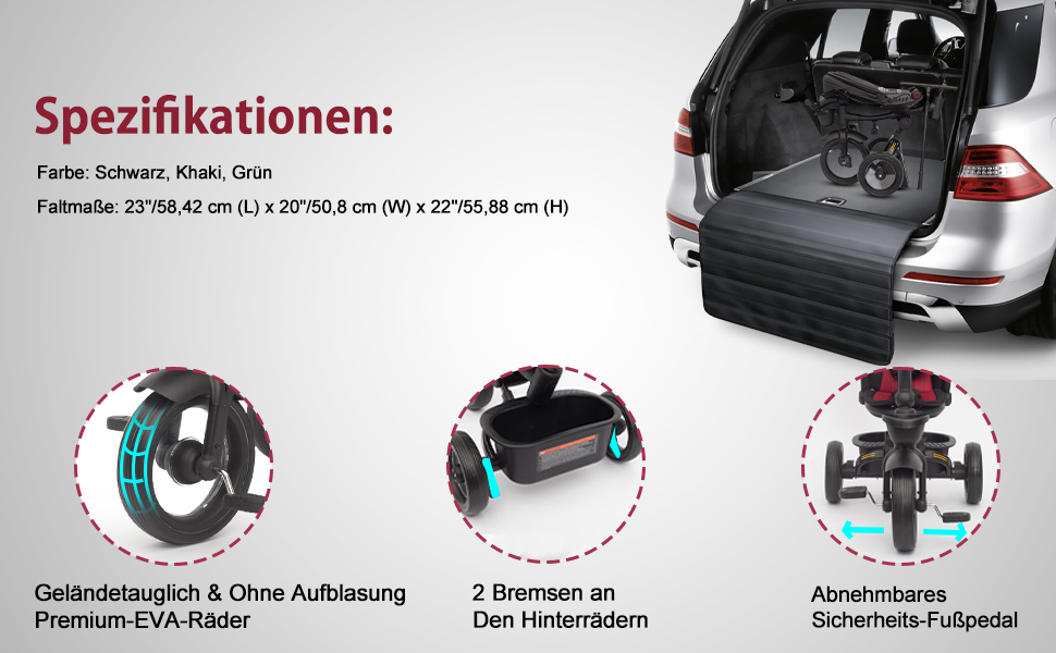 Дитяче трьохколісне велосипед UBRAVOO 7-в-1, для дітей від 6 місяців до 5 років, з фарами, педальним гальмом, розширеним козирком, знімним захистом, прогулочний візок з функцією ходьби та кермування, чорний