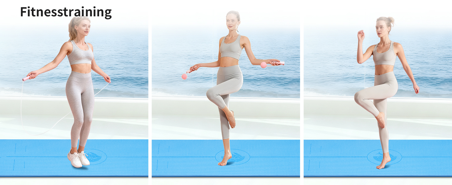 Килимок для йоги з натурального каучуку та TPE, протиковзкий, з розміткою, унікальний дизайн, з ремінєм, екологічний, для подорожей, пілатесу, йоги, фітнесу, синій, 6 мм