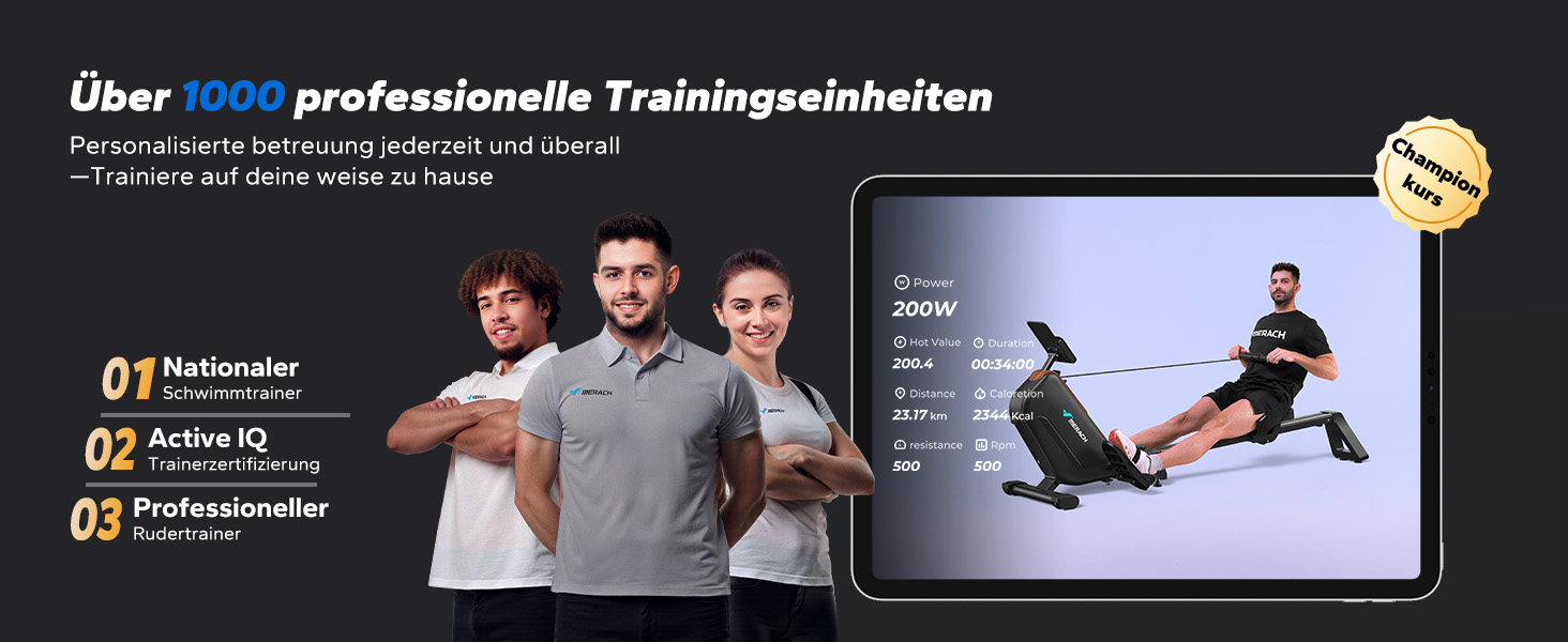 Гребний тренажер MERACH для дому, складаний, магнітний, тихий, з додатком, подовжені направляючі, електричне налаштування (самостійно)