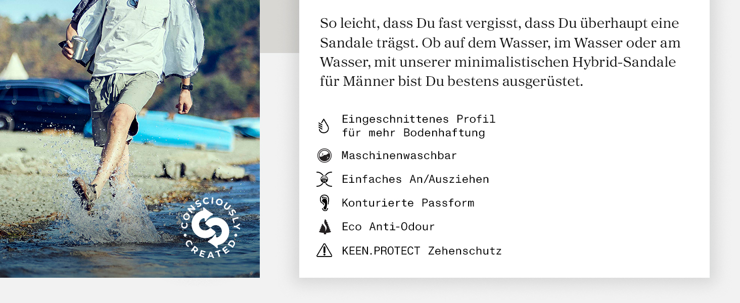 KEEN Clearwater Cnx - чоловічі активоні сандалі, чорний колір, 46 EU