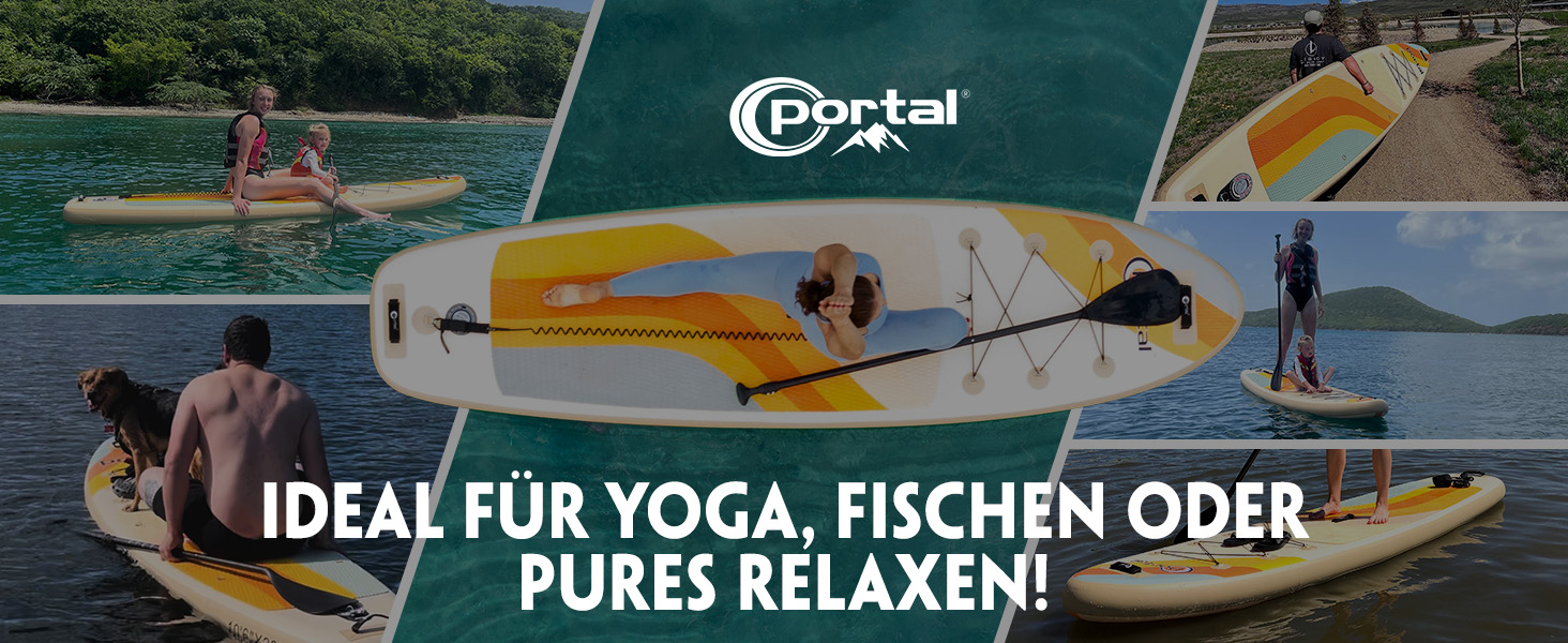 Надувний SUP-борд Portal Stand Up Paddle Board 10'6' (320 см) з аксесуарами: насос, весло, лінія, фініс, сумка, чохол для телефону