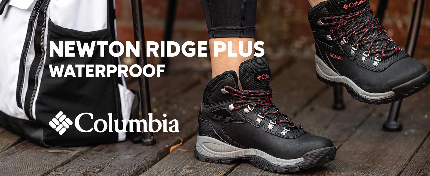 Черевики туристичні жіночі Columbia Newton Ridge Plus, чорний (Black x Chalk), 38 EU