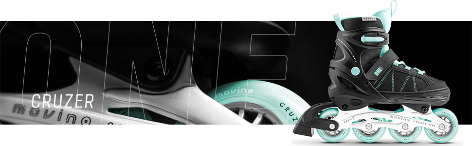 Movino Cruzer One: регульовані ролики для дітей (38-41), м'ятний колір