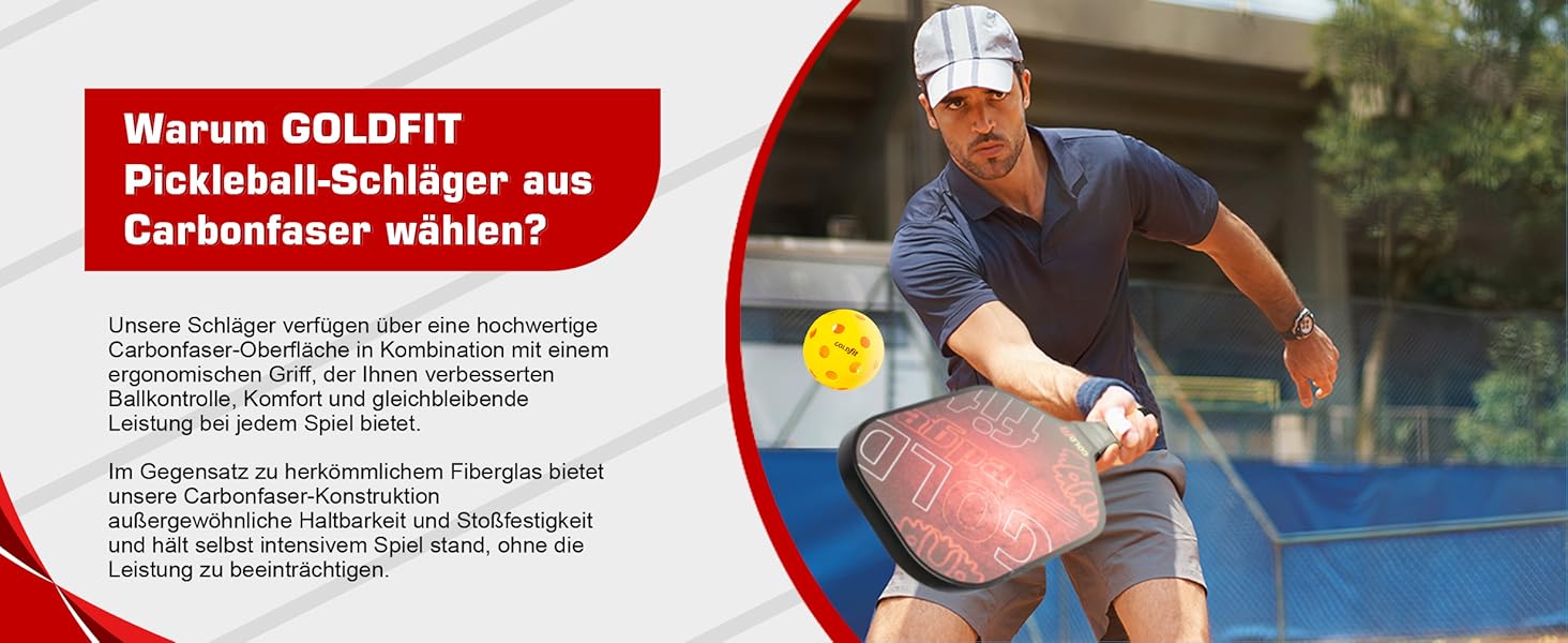 Набір для піклболу з карбоновим волокном, 4 м'ячі, сумка, легкий, ергономічний, для чоловіків та жінок всіх рівнів