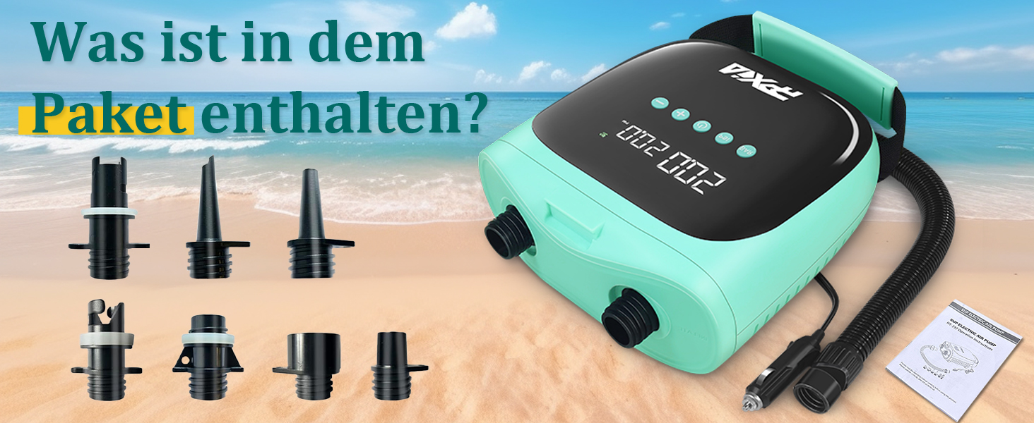 Електрична SUP-насос PPXIA 20PSI: для SUP-дошок, каяків, наметів, матраців