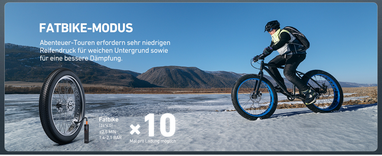 AstroAI Електрична велосипедна помпа, 150 PSI, портативна, акумуляторна, універсальна, для всіх типів велосипедів, з високопродукним мотором, перезаряджається, для міських, шосейних та гірських велосипедів, помаранчевого кольору