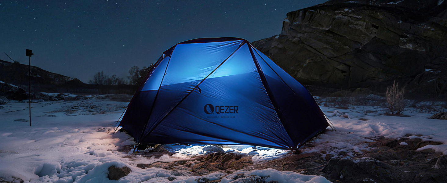 Намет кемпінговий купольний Campingzelt на 1-2 особи, водонепроникний, вітростійкий, 3-4 сезони, 1.85/2.3 кг, для туризму, кемпінгу та активного відпочинку (синій)
