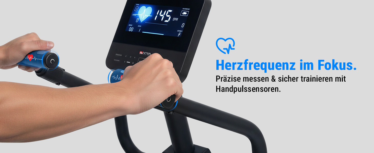 Велотренажер AsVIVA R7 Liegeergometer: Електричний, з сидінням та спинкою, 24 програми, 18 кг маховик, вимірювання пульсу