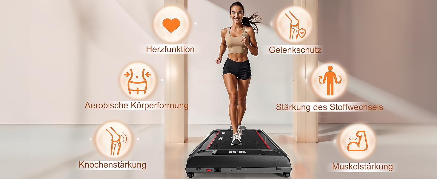 CharonFit Walking Pad - біговий доріжка для дому, 2.25 PS, до 100 кг, нахил 4%, 1-10 км/год