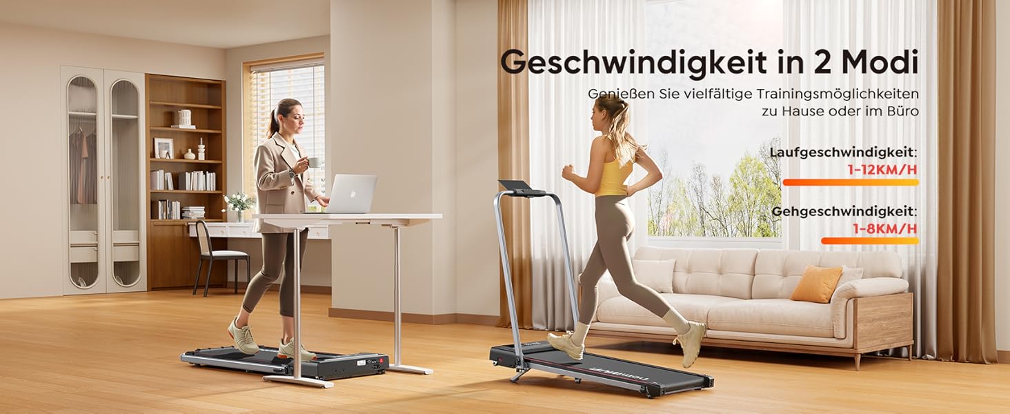 Бігова доріжка для дому 6-в-1 з регулюванням нахилу 9%, швидкість до 12 км/год, двигун 2.5 к.с., складана Walking Pad для офісу та дому, LED-дисплей, навантаження до 120 кг, сріблясто-чорна