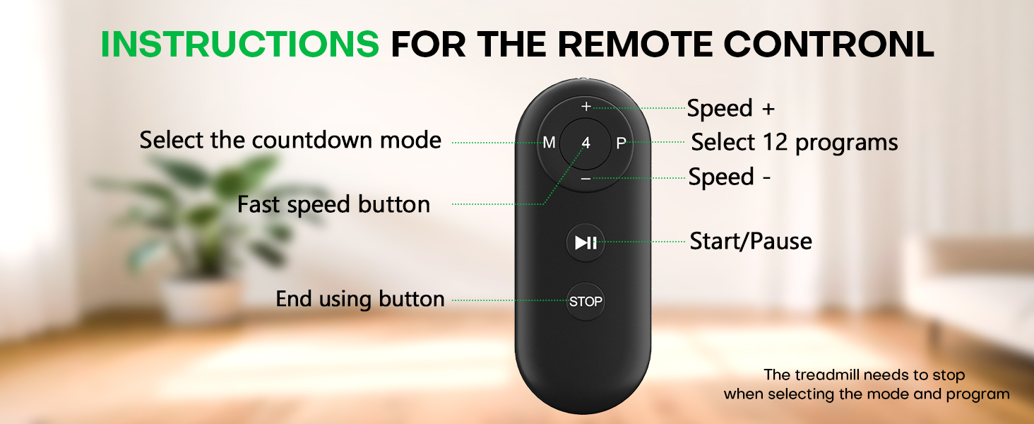 Walking Pad - біговий доріжки для дому з регулюванням нахилу до 9%, потужність 2.5HP, LED-дисплей, пульт дистанційного керування, 12 програм, подвійне амортизація, до 150 кг, чорно-зелений
