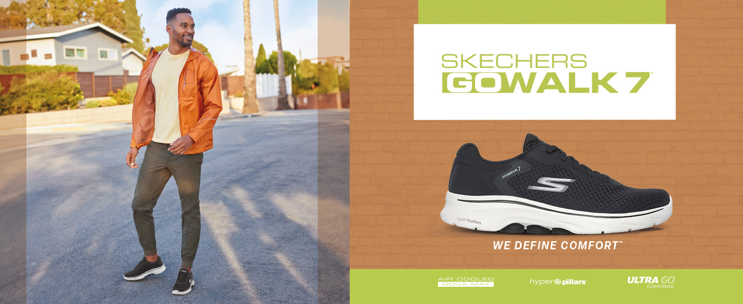 Чоловічі прогулянкові кросівки Skechers Go Walk Max Effort, чорні, текстильні, розмір 43 EU