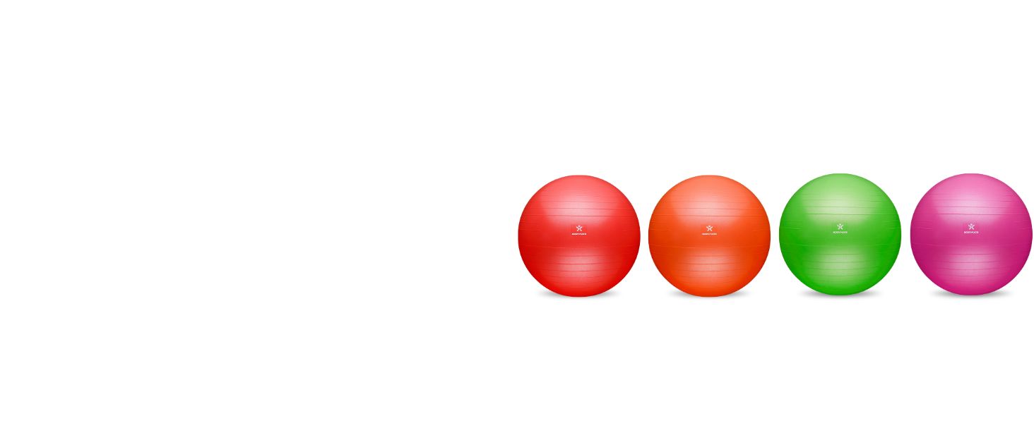 М'яч для фітнесу BODYMATE: фітбол для йоги, тренувань, офісного використання, рожевий, 65 см