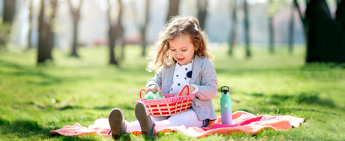 Термос-пляшка KollyKolla 750 мл, пляшка для води з содовою, витокозахисна, з трубочкою, без BPA, подвійні стінки, вакуумна ізоляція, для школи, подорожей, кемпінгу, блакитний + темно-блакитний