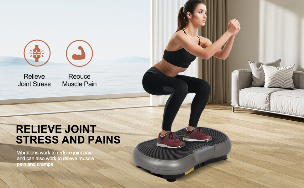 Вібраційна платформа Panana ZZ-SZ302 з тихою системою, 120 рівнів та 10 програм | з пультом ДУ | антиковзаюча | для всього тіла, схуднення | з тренувальними гумками