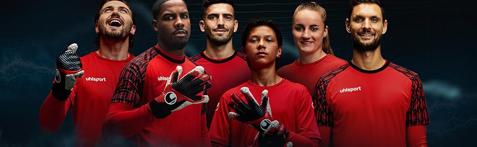 Воротарські рукавички Uhlsport Powerline Absolutgrip Finger Surround для юніорів, унісекс