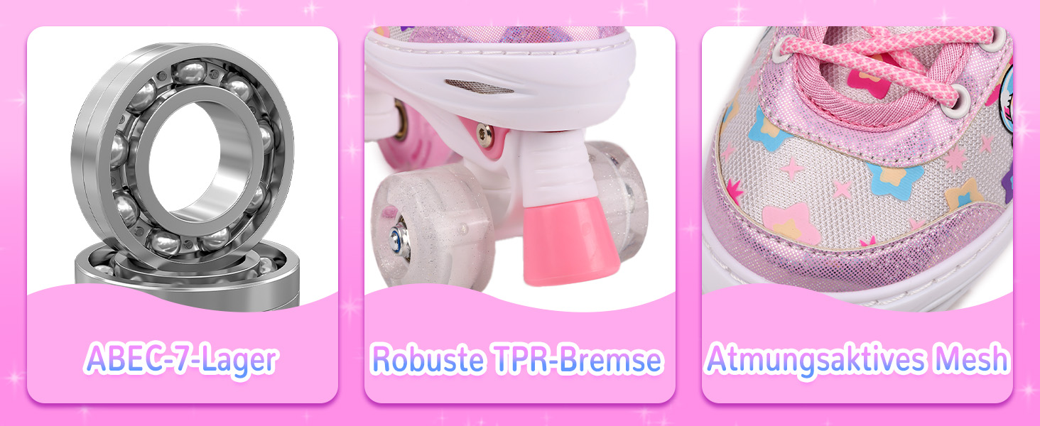 Роликові ковзани для дітей, ролики для дівчаток та початківців, регульовані, з підсвічуванням, дихаючі, фіолетові