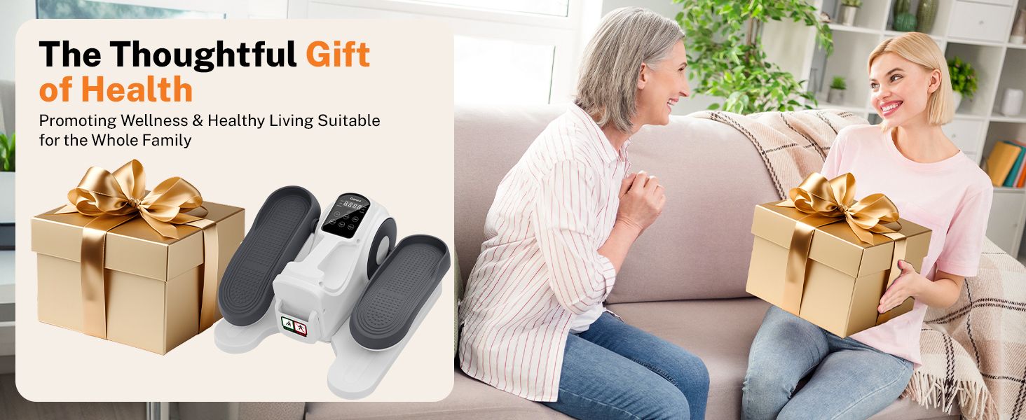 Еліптичний тренажер Gonex під стіл для літніх людей з 10 рівнями опору, тренажер для ніг, як у телепередачі, педальний тренажер для сидіння, 10 швидкостей & 3 автоматичні режими (білий)