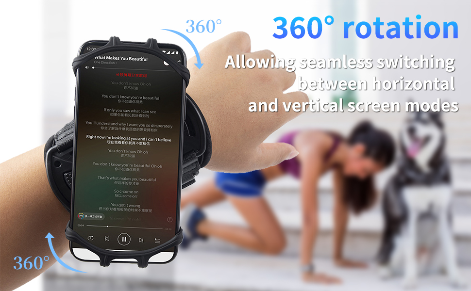 Спортивний браслет для телефону на руку 360° для бігу - тримач для iPhone 15/14 Pro, Samsung Galaxy S24/S23, Huawei (4-6.5 дюйми)