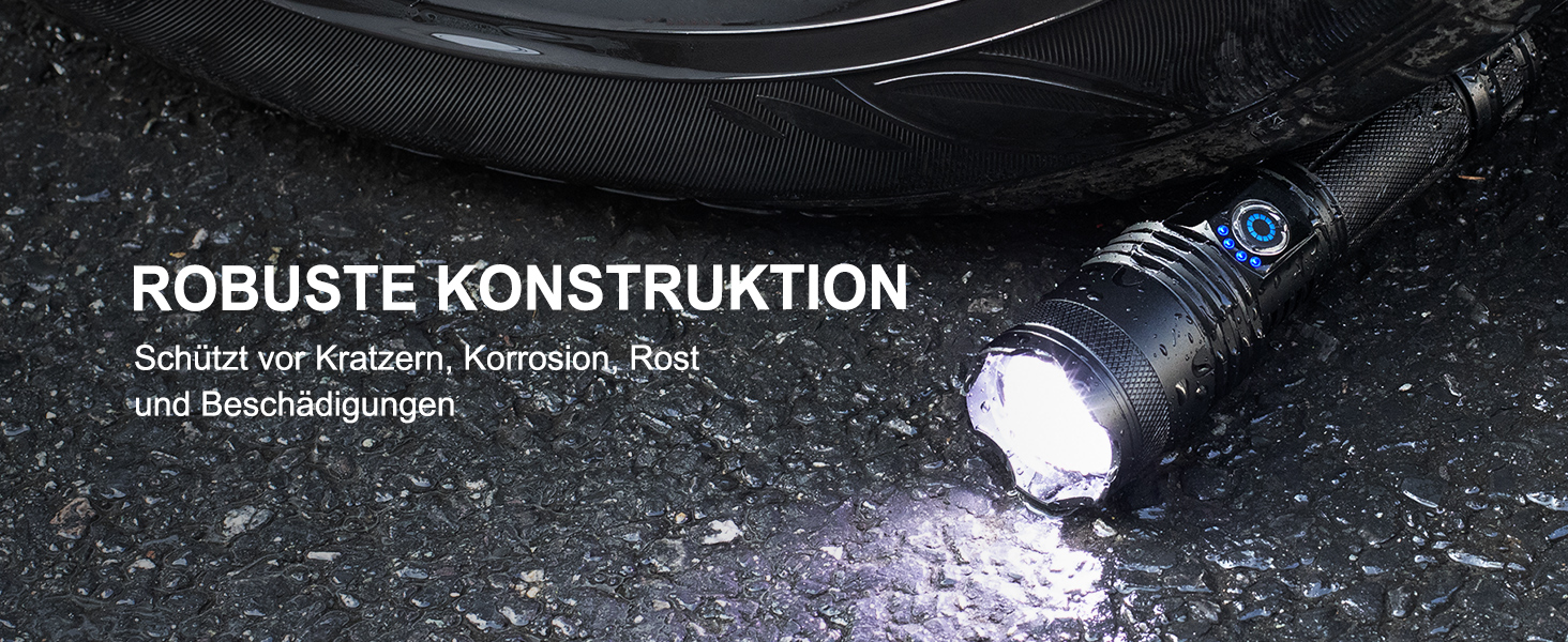 Тактичні ліхтарі Zeusfire 2 шт. 1000000 люмен, водонепроникні IPX6, 5 режимів, для кемпінгу, туризму, тактики, чорний