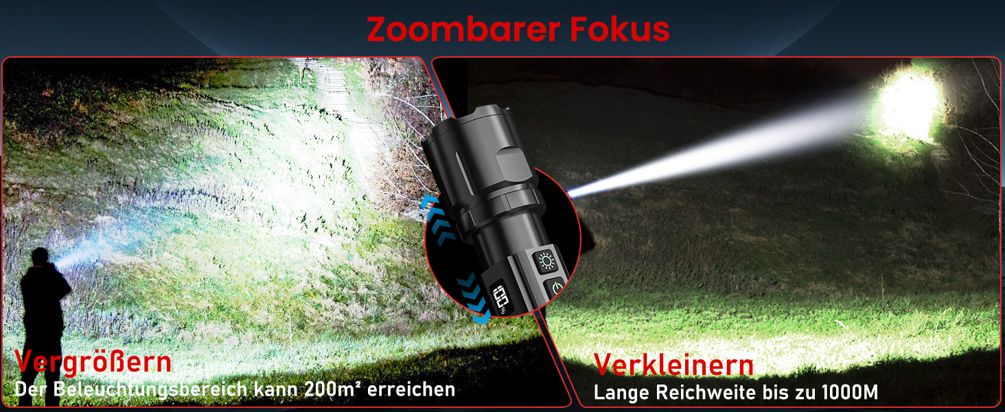 Ліхтарик Shadowhawk LED акумуляторний 2 шт. | Тактичний ліхтарик (2 вимикачі) 500000 люмен, до 1000 м, 12 годин роботи, для кемпінгу/походу/відпочинку на природі, регульована яскравість, чорний