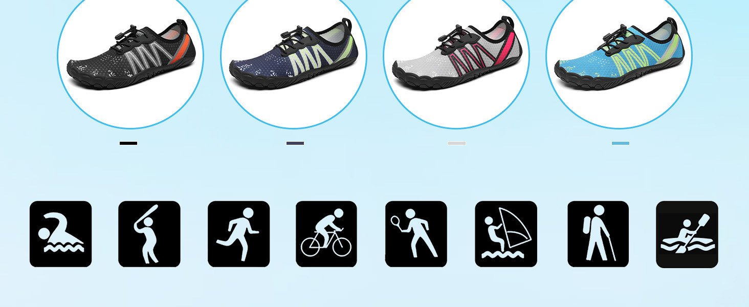 Чоловічі та жіночі аквашузи Mishansha для плавання та відпочинку на пляжі, чорні, 39 EU