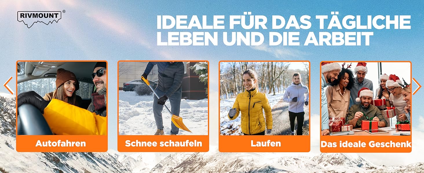 Зимові рукавички Rivmount RG802 Black: водонепроникні, теплі, для катання на лижах, велосипеді, мотоциклі та повсякденного використання