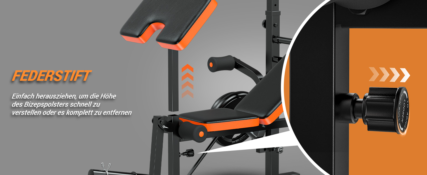 Регульована лава для тренажерів XDDIAS 6-в-1: жимовая, для присідань, з пулом для згинання рук та тренажером для ніг. Макс. вага: 350 кг. Оновлена версія