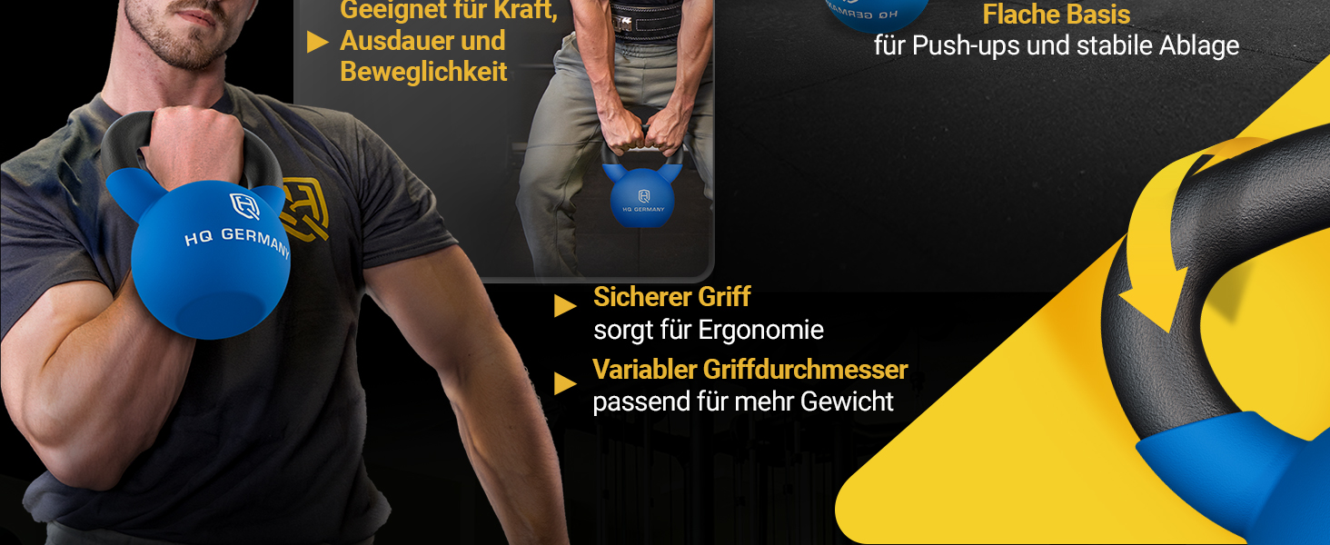Гантель з неопрену HQ Germany® | Чавунна гантель | 2-32 кг | Стартові набори | Допуск ваги ±2,0%
