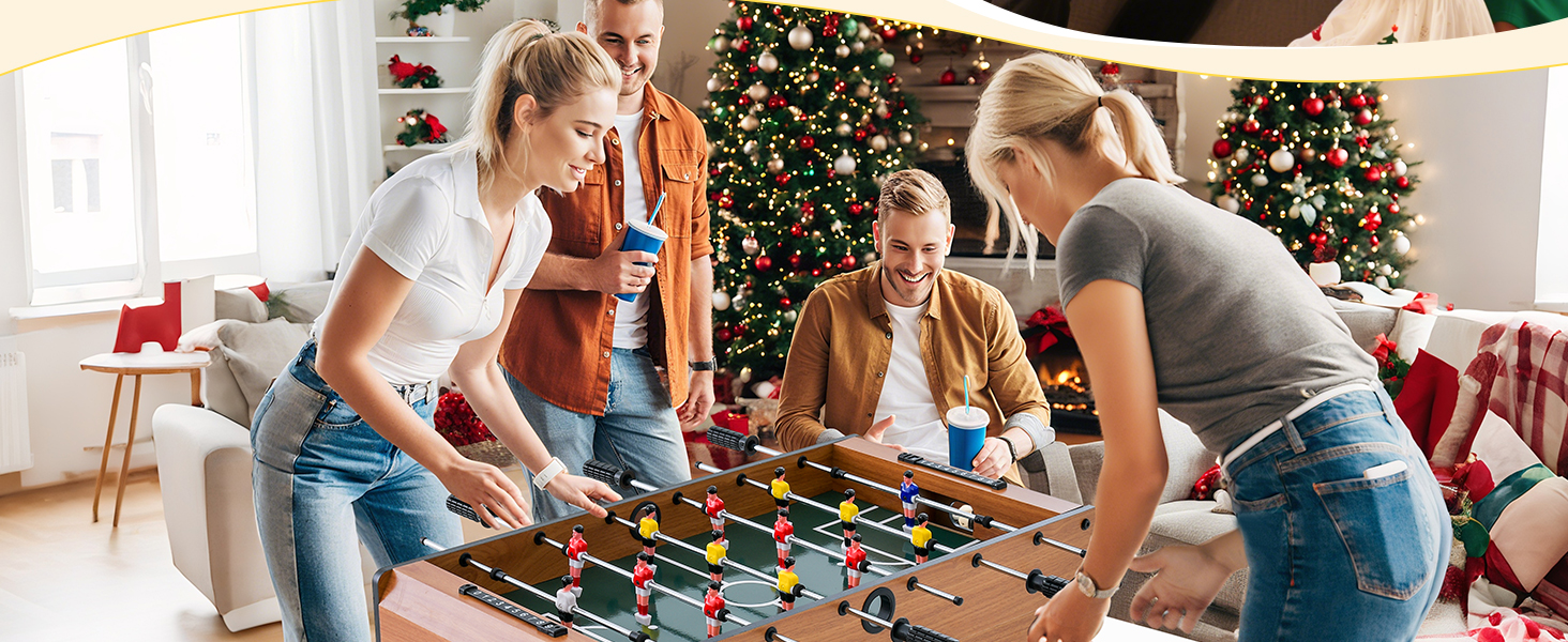 DREAMADE 4-в-1 міні-ігровий стіл: футбол, хокей, більярд, теніс. Ідеально для дітей та дорослих