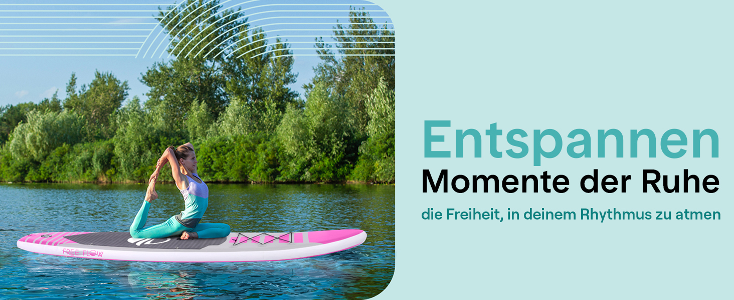 SUP дошка SereneLife з повним комплектом аксесуарів, рожева – для плавання стоячи, надувна, з веслом
