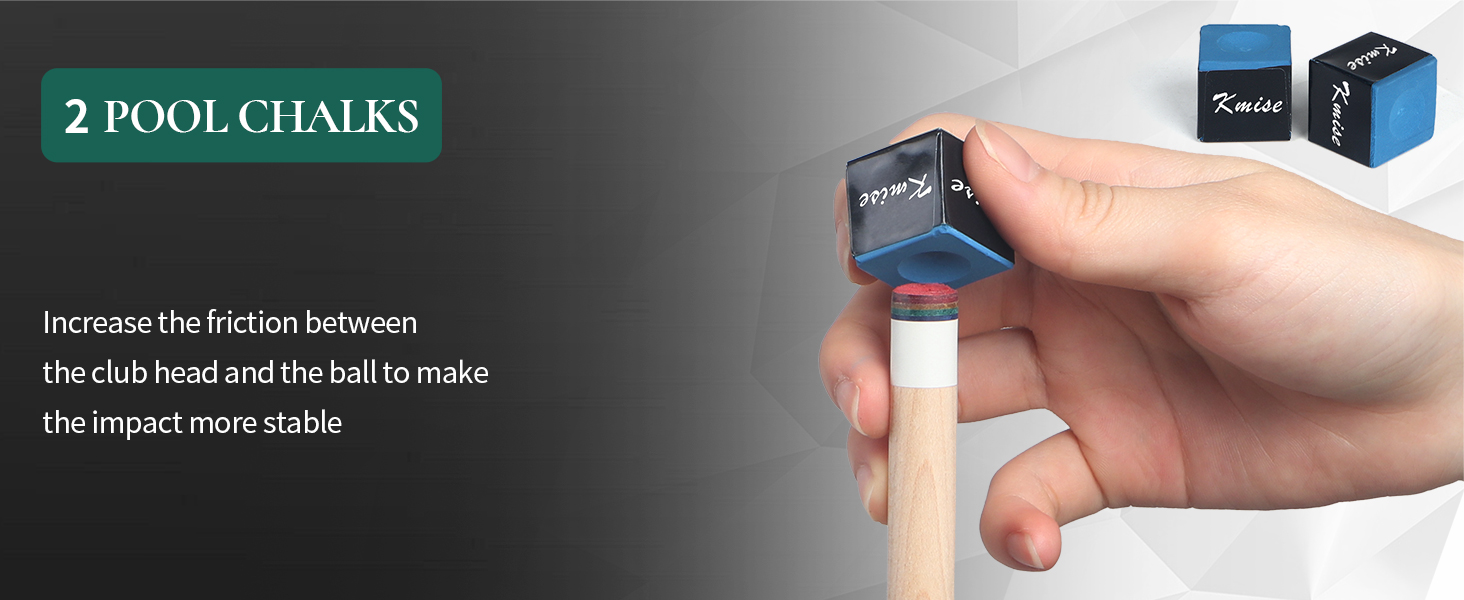 Kmise Professional Pool Queue Stick: професійний кий для більярду з канадського клена з низькою деформацією та телескопічним подовженням з вуглецевого волокна, комплект з шкіряною сумкою та аксесуарами для більярду, 538 г (зелений)