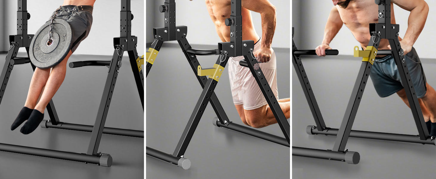 Power Tower DH FitLife: турнік, бруси для віджимань, станція для тренувань | Фітнес-станція для дому | Регульована спинка