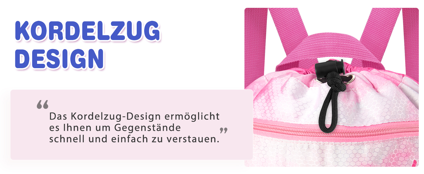 Спортивна сумка WAWSAM для гімнастики з шнурком, 38 x 45 см. Дитяча водонепроникна сумка для плавання, пляжу, покупок (Єдиноріг A002)