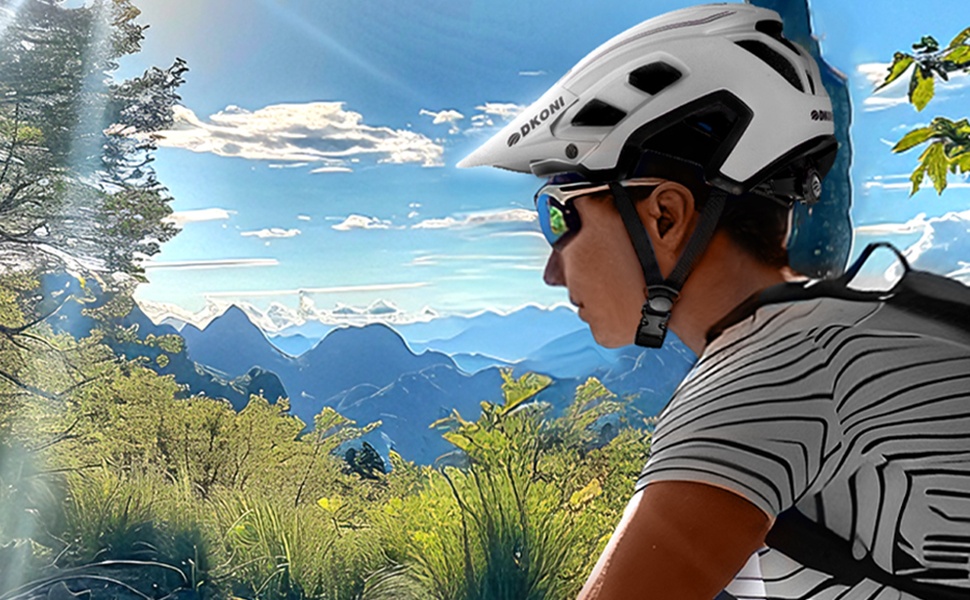 Велосипедний шолом DKONI MTB для гірського велосипеда, унісекс, легкий, регульований, 54-61 см, знімне візор та підкладка, 17 вентиляційних отворів