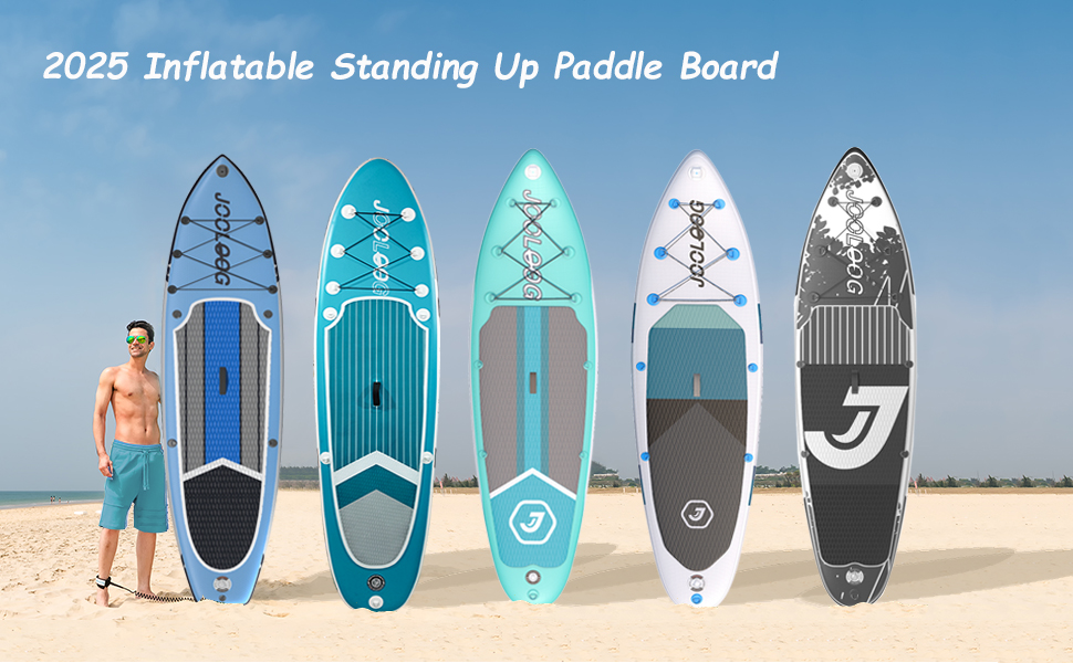 Надувний SUP Board JOOLOOG Stand Up Paddle Board (сапборд) для дорослих та підлітків, 300 кг, 10'2/10'5, 320 x 81 x 15 см (з сидінням 315 x 80 x 15 см)
